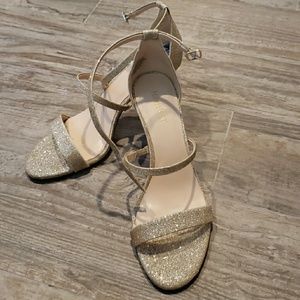 Nine West strappy glitter pumps